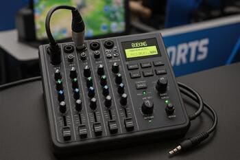 Compact audio mix desk with ducking settings