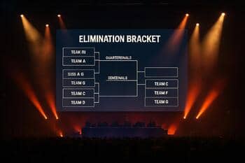 Evening bracket call displayed over the stage