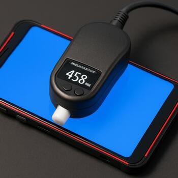 Portable brightness gauge calibrating a phone display