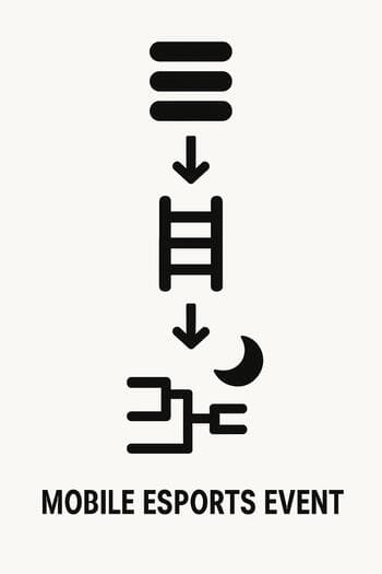 Minimal poster that maps queue → ladder → night bracket