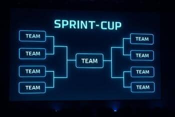 Projected Sprint-Cup bracket with glowing lines