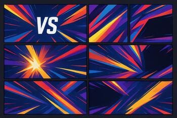 Stinger transition frames in a storyboard grid