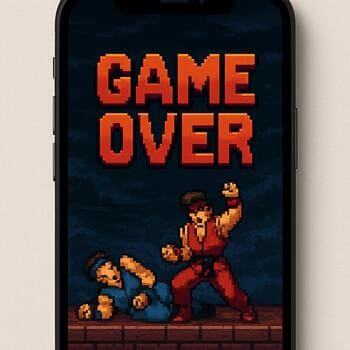 Freeze-frame of a sudden-death finish on a phone screen