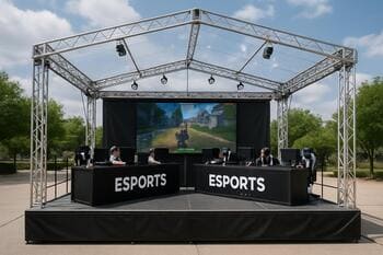 Clear canopy rig over the pop-up stage