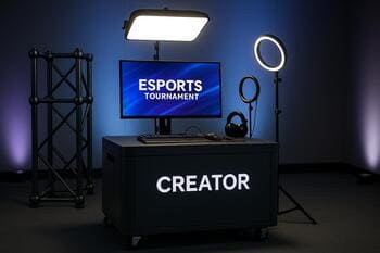 Creator kiosk with hub and soft light