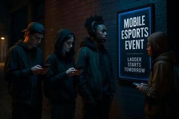 Players in a small midnight queue for tomorrow's ladder