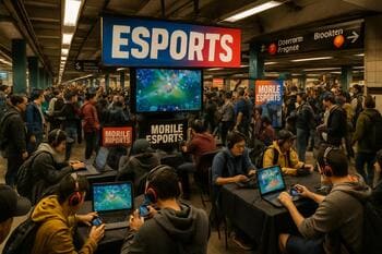 Subway concourse used as a day ladder hub